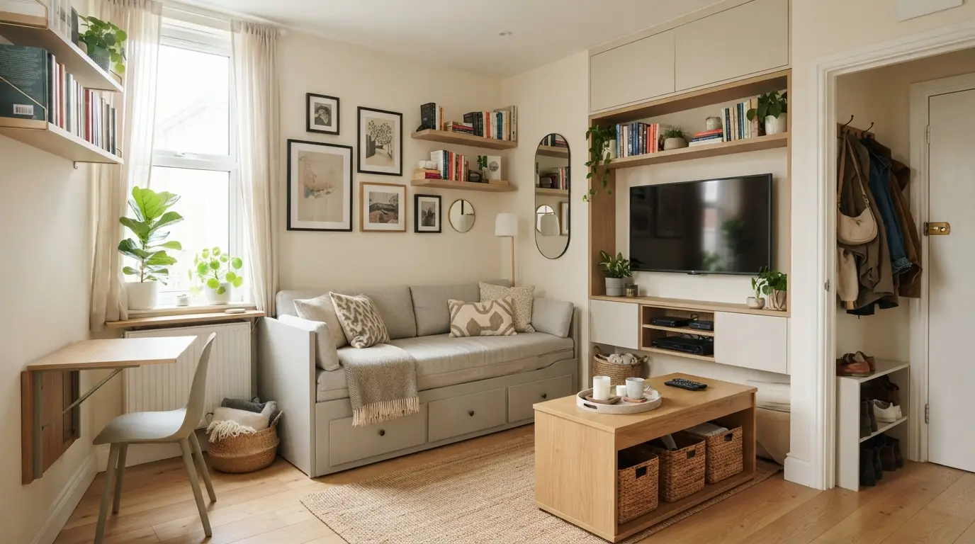 kleine woonkamer inrichten